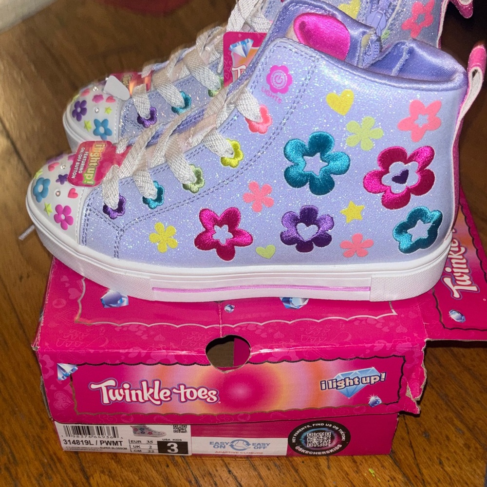Skechers 314819L PWMT s lights twinkle sparks super blossom